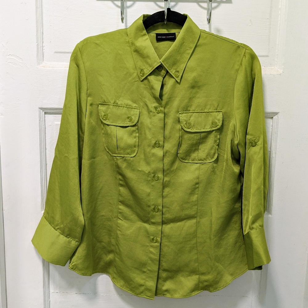 New York & Company Green Shirt